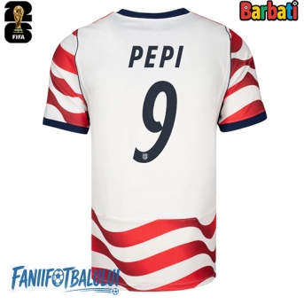Statele Unite Ricardo Pepi #9 Tricou Fotbal Replică Mondial 2026 Barbati Acasa